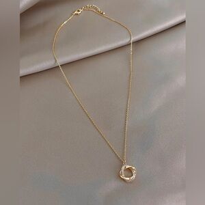 Anthropologie Circle of Love Pendant Necklace